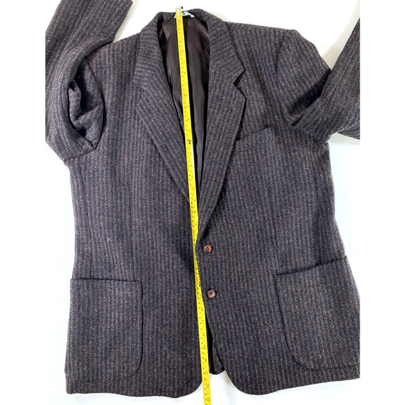 Vitorio Rex Blazer 40R Brown Tweed Wool 2 Btn Mens Italy Jacket Sport Coat - Picture 9 of 11
